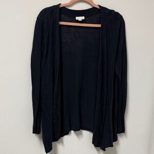 J. Jill Navy Open-Front Cardigan